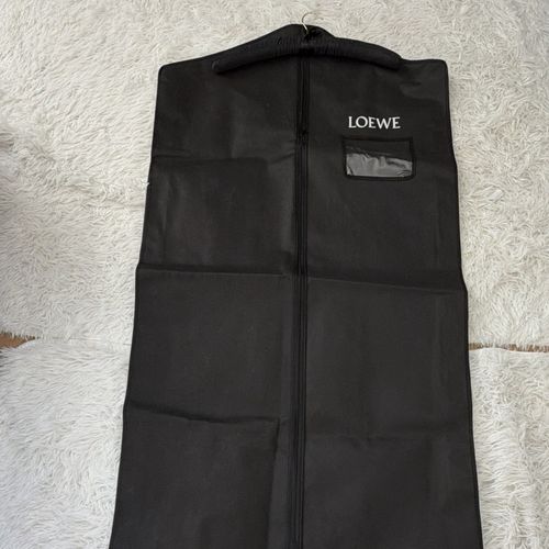 LOEWE Black Soft Garment Bag Suit Carrier w/ Zip, ID Window, with hanger — image 2