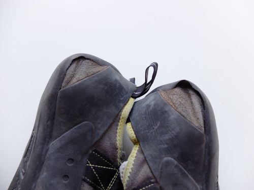 Worn Evolv Defy Climbing Shoes UK11 US 12 EU43 1/3 Charcoal & Lime — image 6