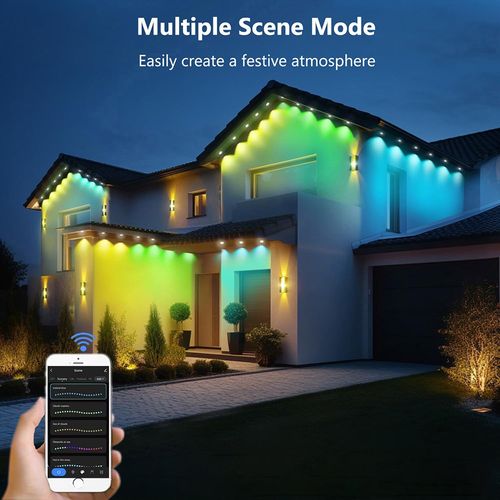 Permanent Outdoor Lights RGBIC Outdoor Christmas Decorations LED Eaves Lights UK — image 6