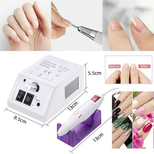Electric Nail Art File Drill Machine Professional Manicure Pedicure False Set UK — image 4