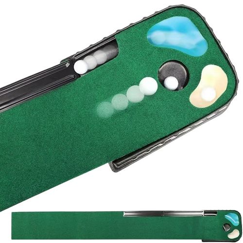 Golf Putting Mat with Auto Ball Return 220x33cm Indoor Practice Training Aid UK — image 9