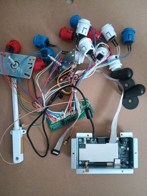 Arcade 1up Street Fighter 2 Big Blue PCB, Buttons, Sticks, WiFi Antenna, VGC 