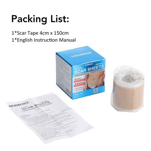 150cm Silicone Scar Tape Scar Sheets Tape Roll For Sensitive Skin Face Wrinkle — image 16