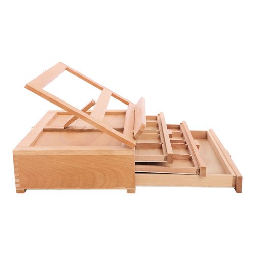 Large Tabletop Easel Adjustable Beech Wood Table Top Easel Portable Sketch Box — image 6