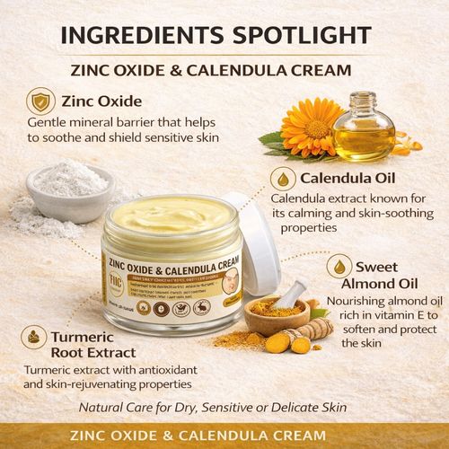 Zinc Oxide & Calendula Cream 30ml Gentle Barrier Cream for Sensitive & Dry Skin — image 5