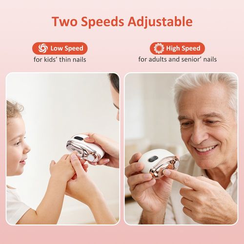 2 in1 Electric Nail Clippers For Thick Nails Toe Safe Automatic Trimmer Manicure — image 7