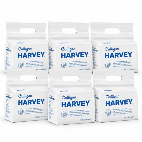 6 Bags Harvey's A Grade Water Softener Salt Block (12 Blocks - Each Block 4kgs)