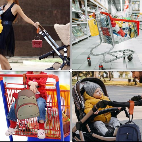 Pram Clips | Universal Baby Buggy Pushchair Stroller Shopping Bags Hook Straps — image 7