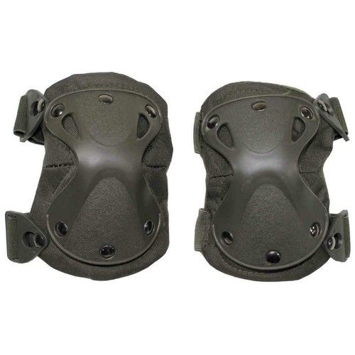 MFH Defence Knee Pads XPD Hard Shell Green Army Airsoft Protection