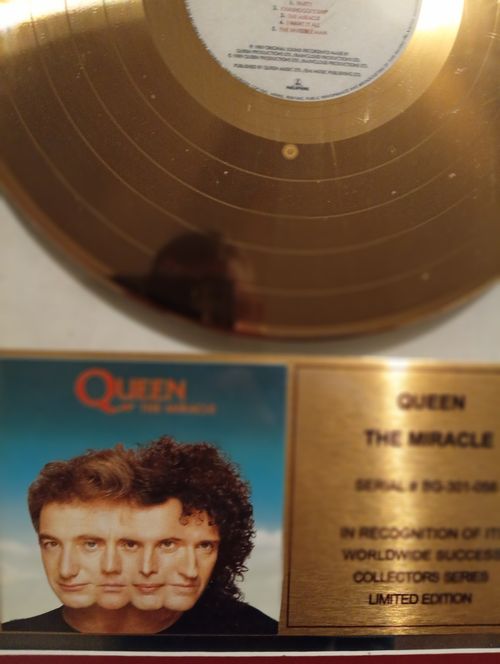 Queen The Miracle Limited Edition Gold Framed Presentation Disc COA BG-301-056 — image 3