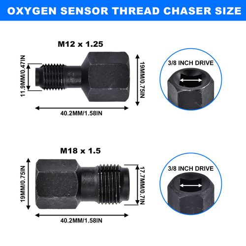 O2 OXYGEN / LAMBDA SENSOR EXHAUST THREAD CHASER TAP SET M12 x 1.25mm M18 x 1.5mm — image 17