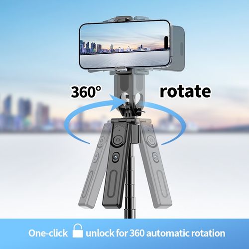 192cm 360 AI Face Tracking Selfie Stick Tripod w/2 Fill Lights Auto Open Stand — image 8