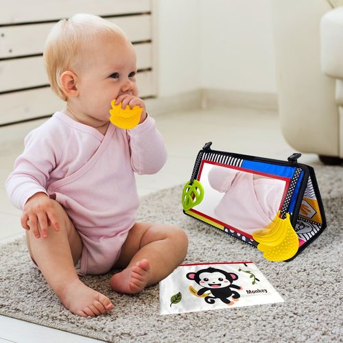 8in1 Multiple Paintings Baby Mirror Toy Soft Teethers Sensory Portable Washable — image 2