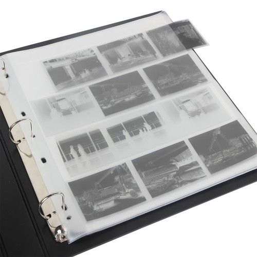 60pcs 120 Negative Strip Sleeves Storage Archival Ring Binder Filing Pages UK