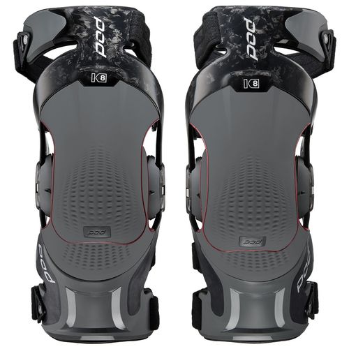 POD K8 3.0 Carbon Motocross Knee Braces Black Grey — image 4