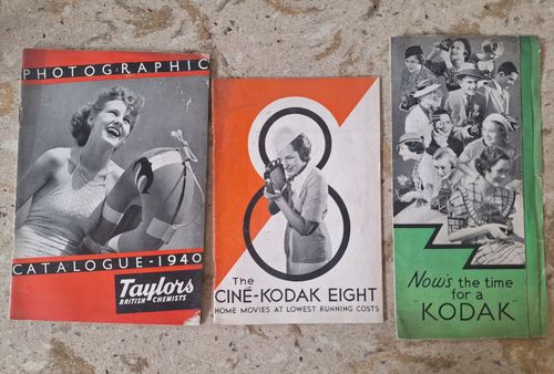 3 Vintage Kodak Photographic Catalogues 1930s-40s Photography Memorabilia  — image 1