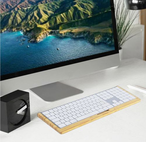 SAMDI Wood Keyboard Tray Holder Magic Keyboard with Numeric Keypad Custom — image 4