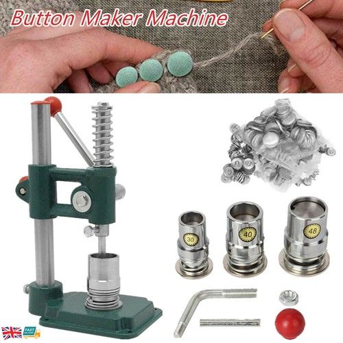 Button Maker Machine Pin Badge Maker 0.71"/1.98"/1.18" 3-in-1 300 Button Parts