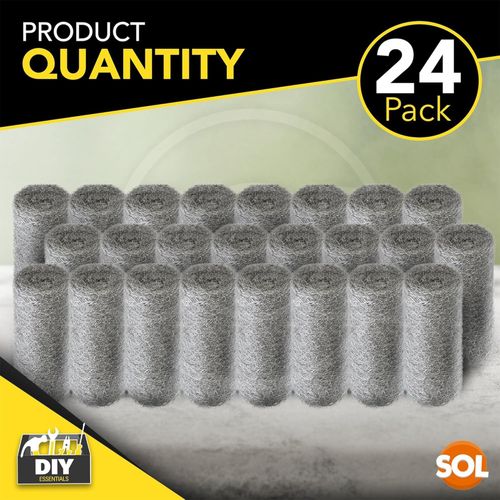 24 Steel Wire Wool Pads | Top Quality Fine Grade Super Ultra Fine For Rats Mice — image 3