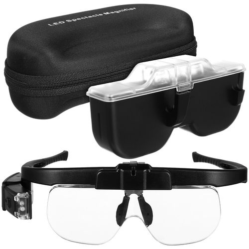 450% Magnifier Glasses With Led Light Magnifying Glasses Loupes Reading Sewing — image 3