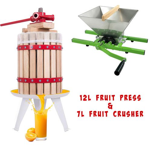 Fruit Pressed Wine Cider Maker Crusher Apple Juicer Homemade Kit Tool Hard Wood