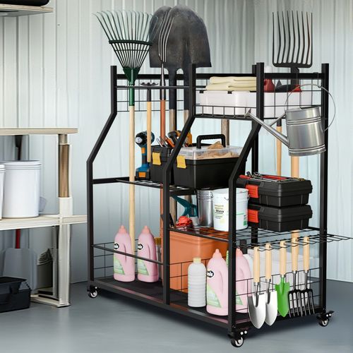 Garden Power Tools Organizer Cart Heavy Duty Freestanding Garage Storage Rack UK — image 16