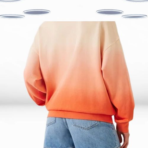 Ex Hush Women’s Sweatshirt Peach Ombre Organic Cotton Oversized (Defect) — image 6