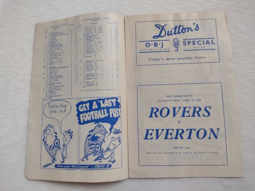 1962 League Cup Semi Final Blackburn Rovers v Rochdale 2nd May Rare Programme — image 4