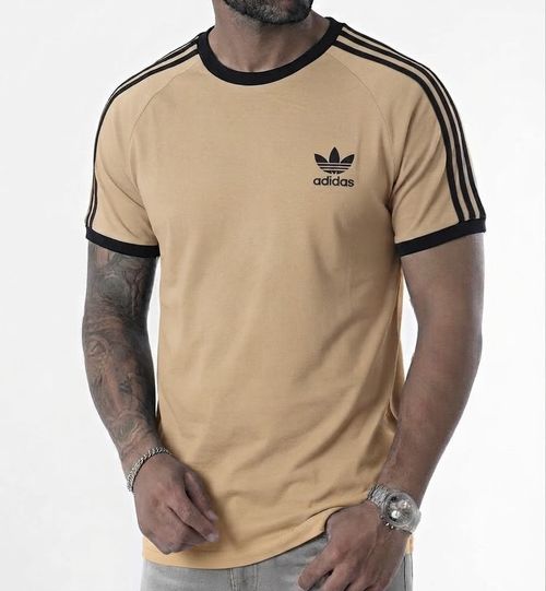 Adidas Originals 3 Stripes Cotton T-shirt Crew Neck Short Sleeve S-XXL — image 1