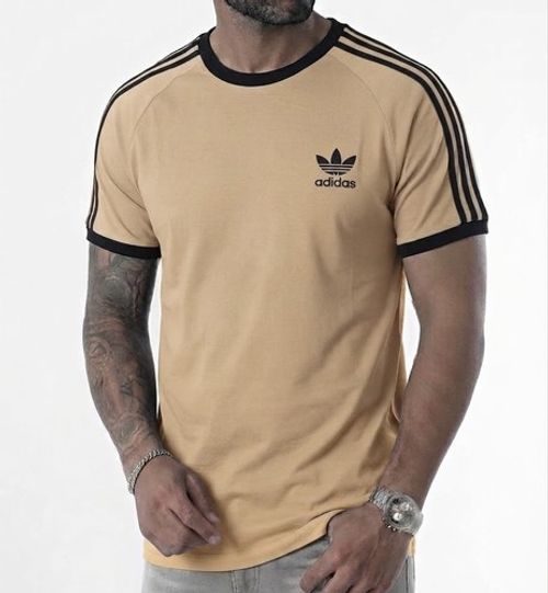 Adidas Originals 3 Stripes Cotton T-shirt Crew Neck Short Sleeve S-XXL