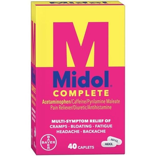 Midol Complete Menstrual Pain Relief Caplets with Acetaminophen for Period — image 9