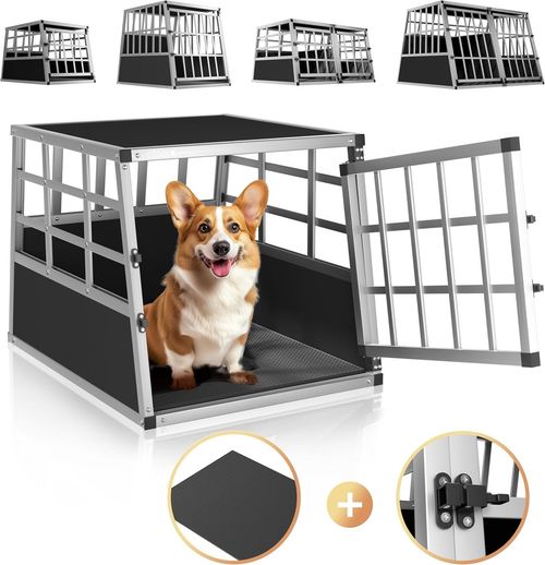 Dog Travel Crate Aluminium Cat Pet Car Transport Box Travel Cages Carrier Cage — image 1
