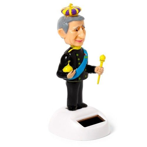 Solar powered novelty dancing pals - King Charles, Queen, corgi, policeman, cow