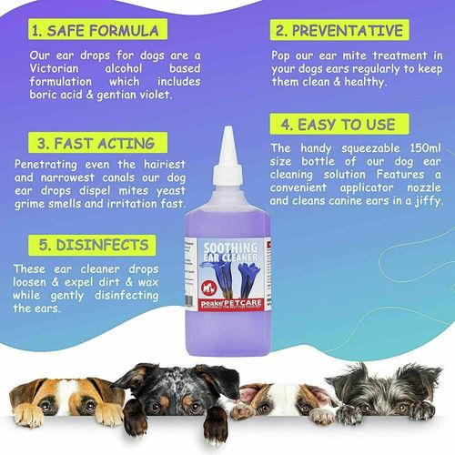 Quistel's Soothing DOG Ear Cleaner 150 ml FOR REMOVAL OF WAX , DIRT, YEAST — image 2