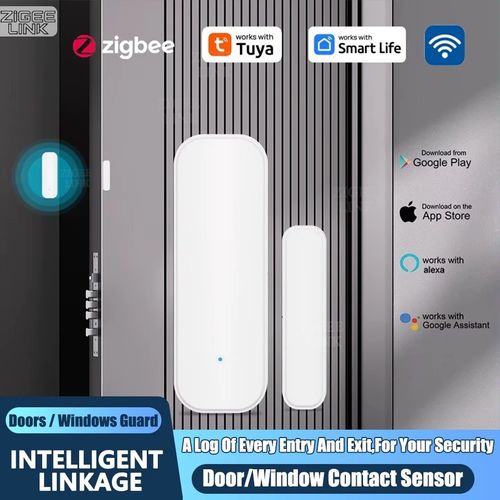 Tuya Zigbee Door Sensor Wireless Open Closed Detection Smart Home Window Magneti — image 1
