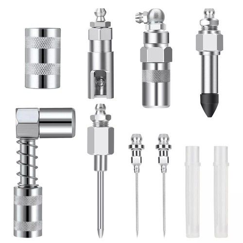 8pcs Grease Gun Injector Needle Dispenser Nozzle 90 Degree Coupler Adapter Tool