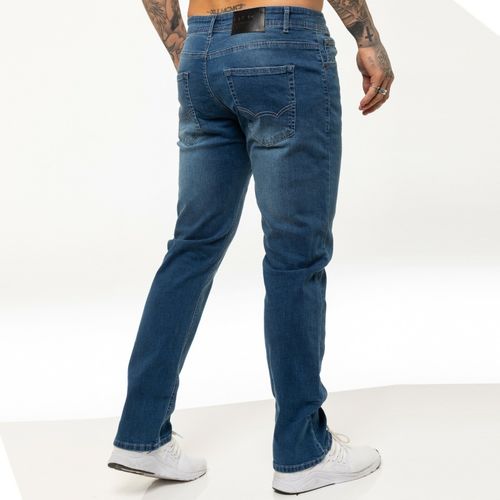 Enzo Straight Leg Jeans Mens Regular Fit Stretch Denim Trouser Pants All UK Size — image 3