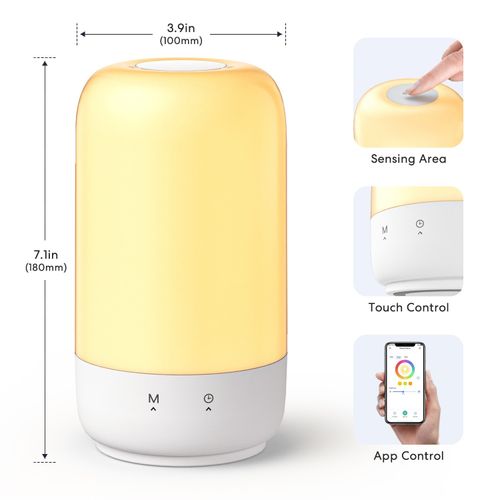 Meross smart WiFi Ambient light MSL450 LED Touch Table Lamp Apple Google Alexa — image 2
