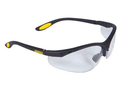 DEWALT Reinforcer Safety Glasses Specs - Clear Lens CE EN166 1F Lightweight