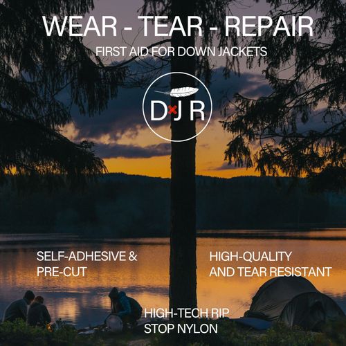 Down Jacket Repair Patch Kit 7 Self-Adhesive Waterproof Nylon Fix Pcs DARK BLUE — image 7