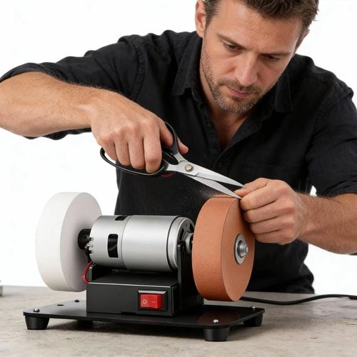 Electric Sander w/ 2 Wheels Electric Bench Grinder Sanding Machine Adjustable — image 3
