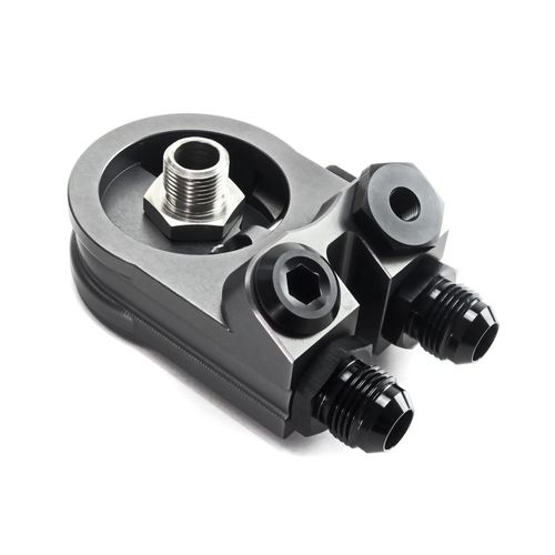 HEL Performance Multi-angle Solid Billet Thermostatic Oil Filter Sandwich Plate — image 3