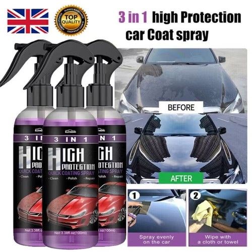 3Pack High Protection Quick Car Coat Ceramic 3 in 1 Coating Spray Fast Dispatc