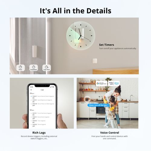 4 Pack SONOFF(Matter) Smart Wifi Switch, 2-Way DIY Smart WiFi Switch,APP Control — image 10