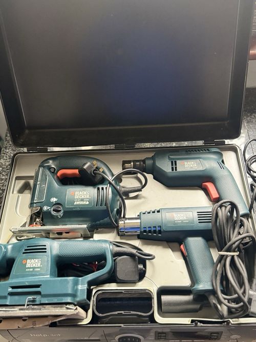 Black & Decker Power Tool Kit Include (Jigsaw Heat Gun Sander Drill Etc) — image 5