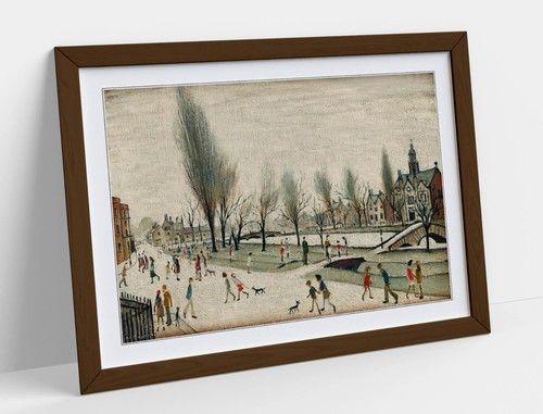 BOURTON-ON-THE-WATER, L.S. LOWRY -FRAMED WALL ARTWORK POSTER PRINT 4 SIZES