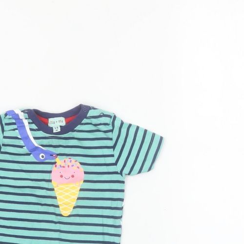 Unisex Baby & Toddler Lilly + Sid Size 3-6 Months Basic T-Shirt Blue Striped — image 11