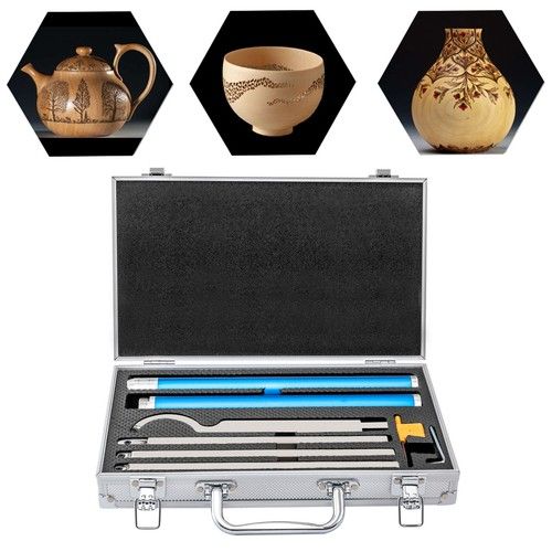 Carbide Wood Turning Tools set Wood Lathe Tool Rougher Turning Chisels +Suitcase