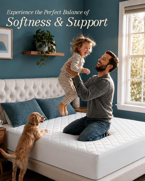 EXTRA DEEP QUILTED WATERPROOF Matress MATTRESS PROTECTOR FITTED bed Cover — image 4