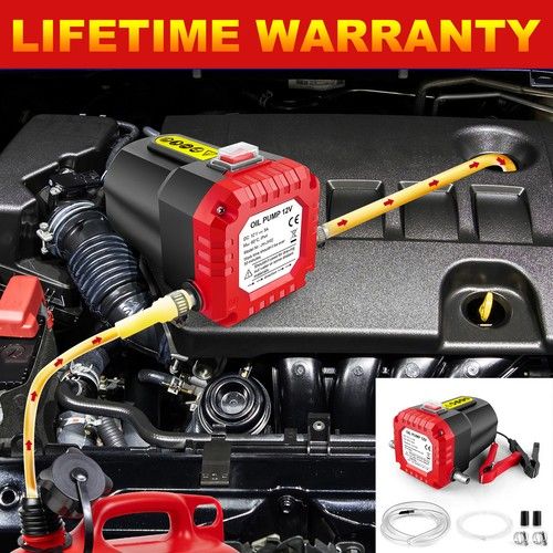 12V 100W Electric Car Oil Extractor Pump For Transfer Fluid Engine Vacuum w/Hose